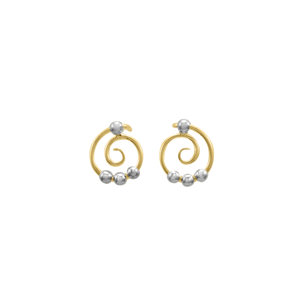 Dew Drop Spiral Post Earrings