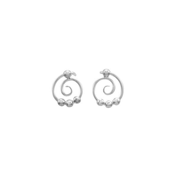 Dew Drop Spiral Post Earrings