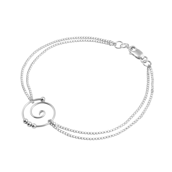 Dew Drop Spiral Double Chain Bracelet