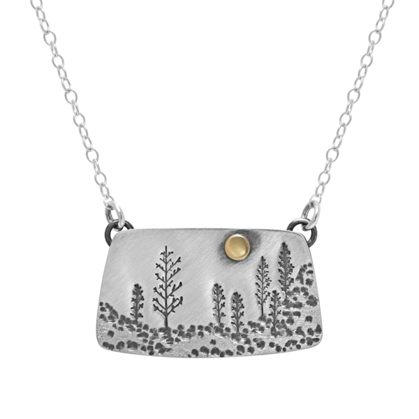 Rectangle Landscape Necklace