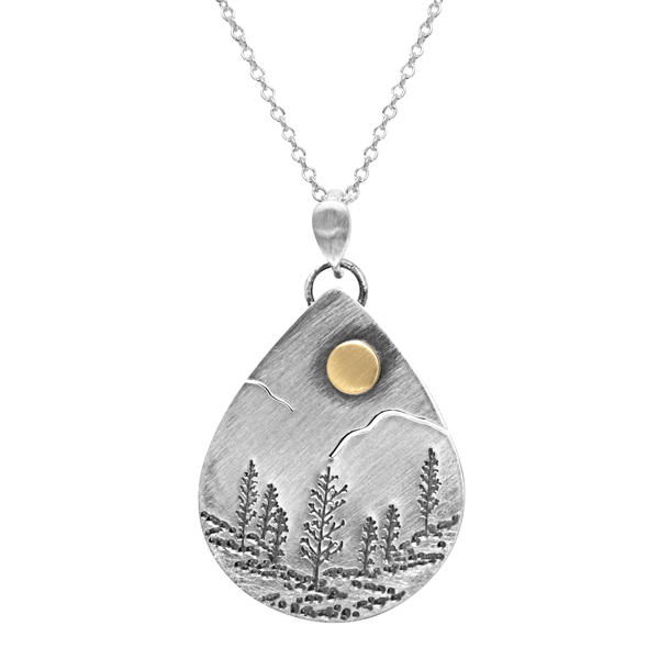 Large Drop Landscape Necklace