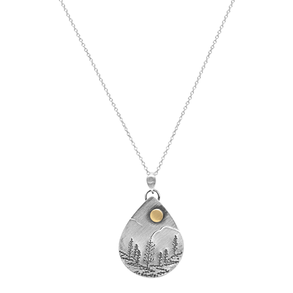 Large Drop Landscape Necklace