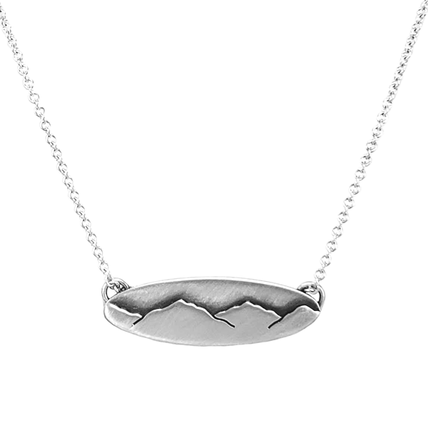 Small Oval Mountain Necklace - Saratoga Jewels