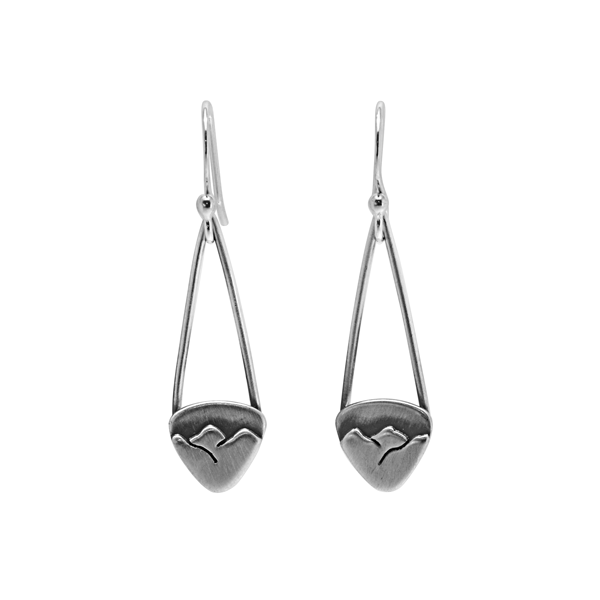 Long Triangle Mountain Earrings
