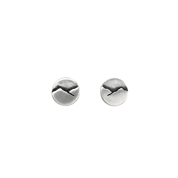 Round Mountain Stud Earrings