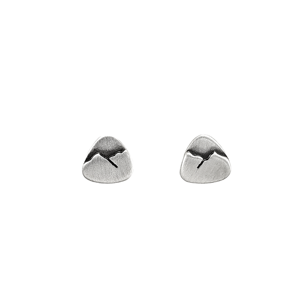 Triangle Mountain Stud Earrings