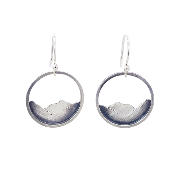 Mountainscape Small Circle Earrings