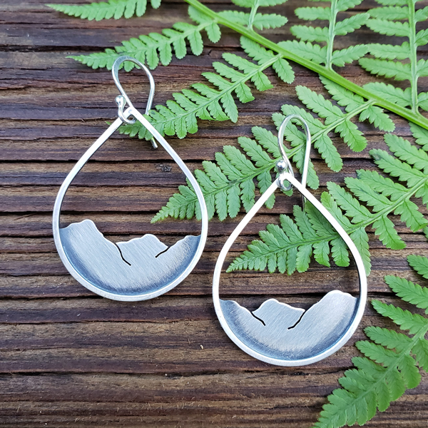 Mountainscape Large Drop Earrings