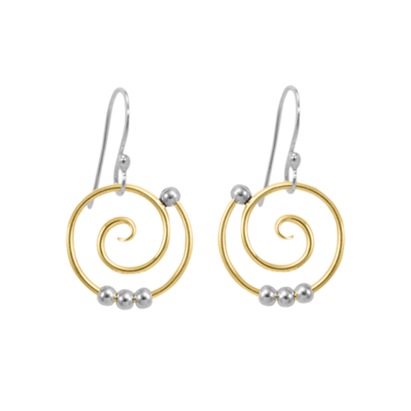 Dew Drop Spiral Earrings